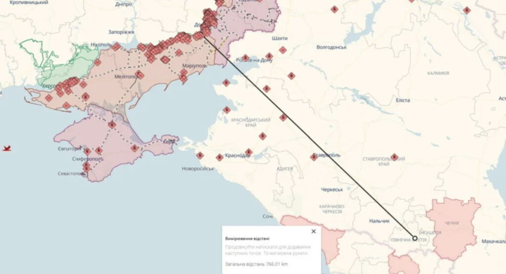 Відстань від України